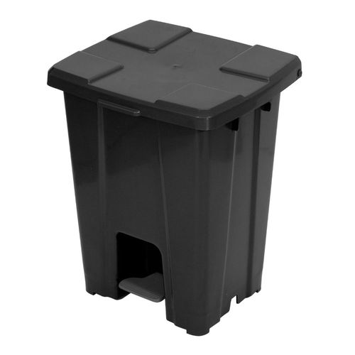 Lixeira Quadrada com Pedal 25L Preta com Tampa JSN