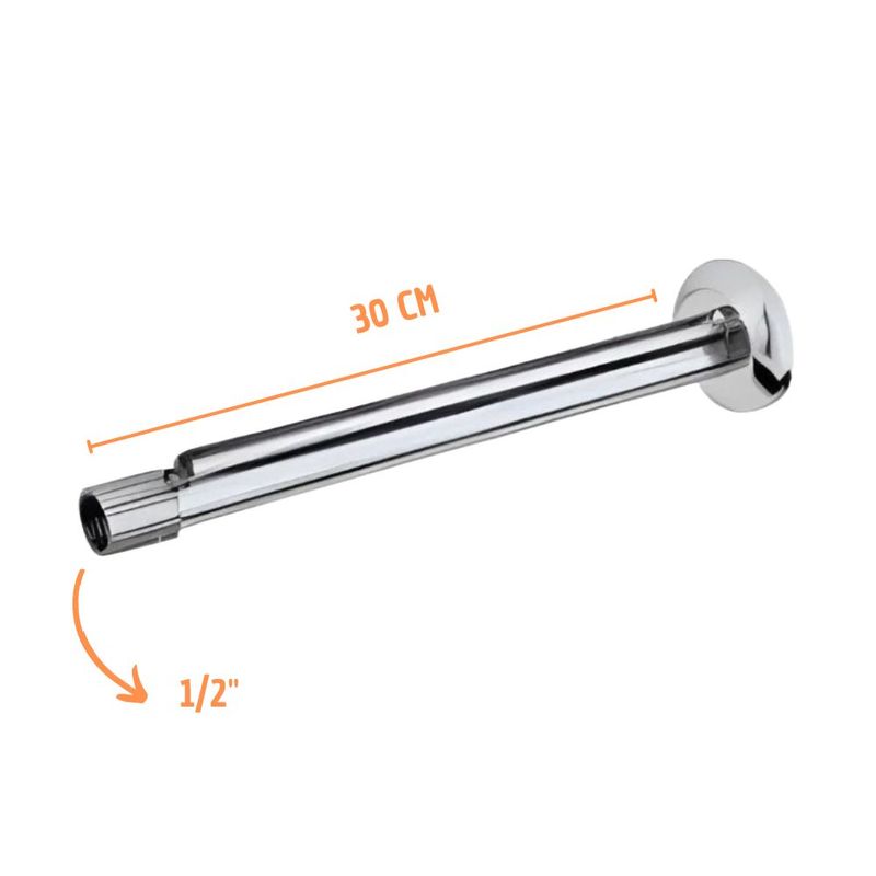Cano-para-Chuveiro-com-Canopla-e-Luva-Aluminio-30cm-1-2--Bognar