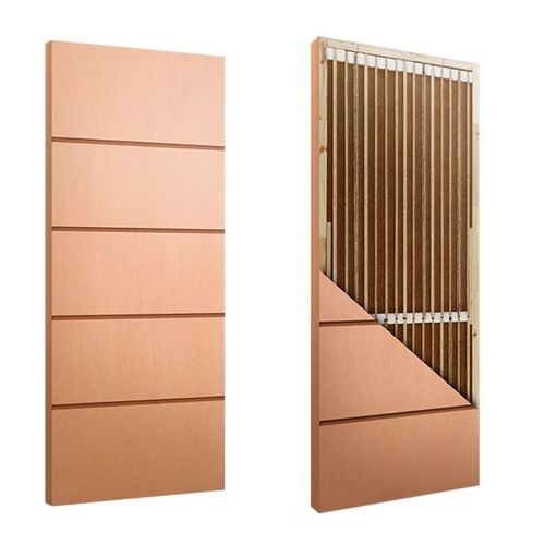Folha de Porta Frisada Sarrafeada HDF Pinus Curupixá FR02 210x70cm