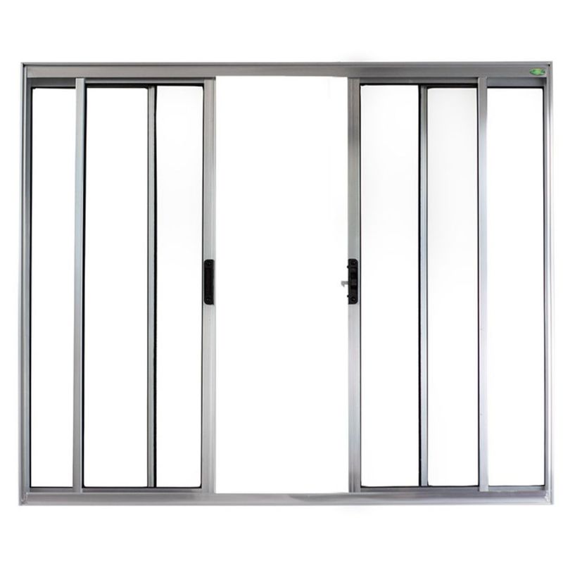 Janela-de-Correr-4-Folhas-sem-Grade-Aluminio-Brilhante-100x200cm