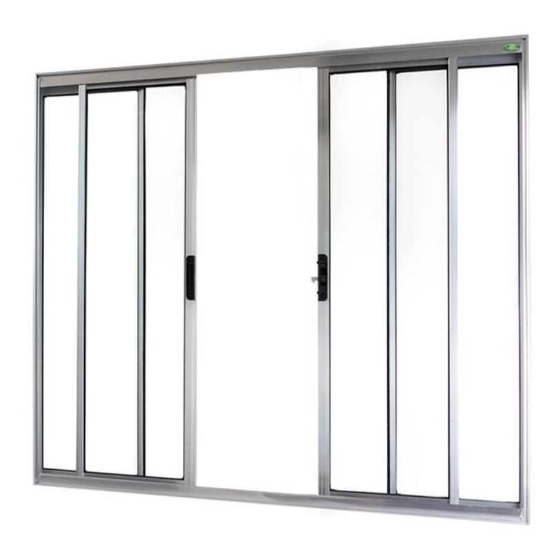Janela-de-Correr-4-Folhas-sem-Grade-Aluminio-Brilhante-100x200cm