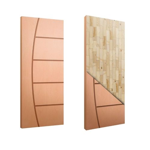 Folha de Porta Frisada Sólida HDF Pinus Curupixá FR09 210x92cm