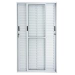 Porta-Balcao-Veneziana-3-Folhas-Vidro-Liso-Aluminio-Branco-210x150cm