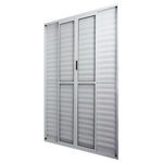 Porta-Balcao-Veneziana-6-Folhas-Vidro-Liso-Aluminio-Branco-210x150cm