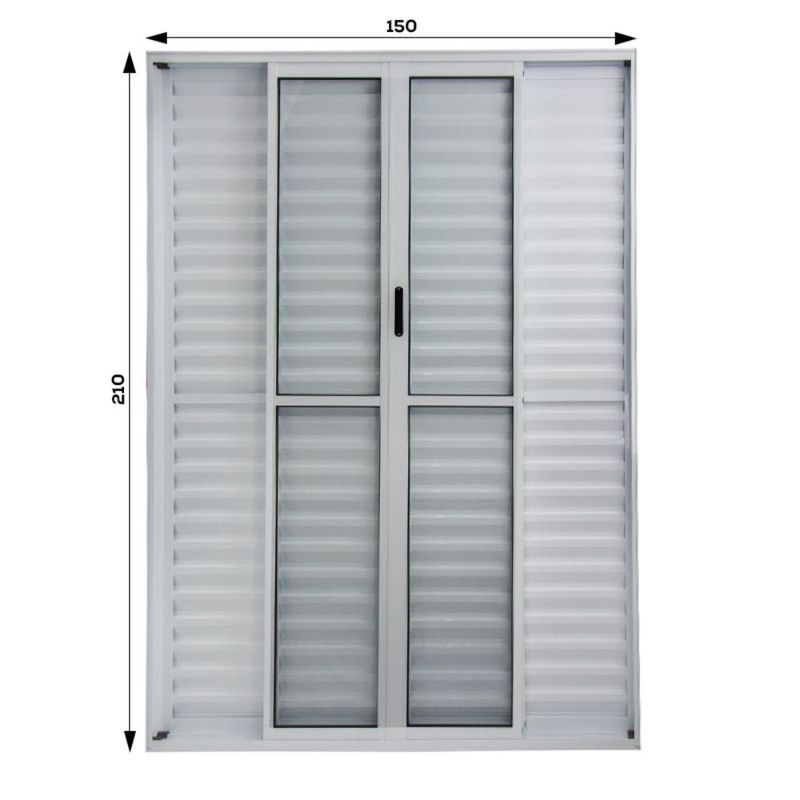 Porta-Balcao-Veneziana-6-Folhas-Vidro-Liso-Aluminio-Branco-210x150cm