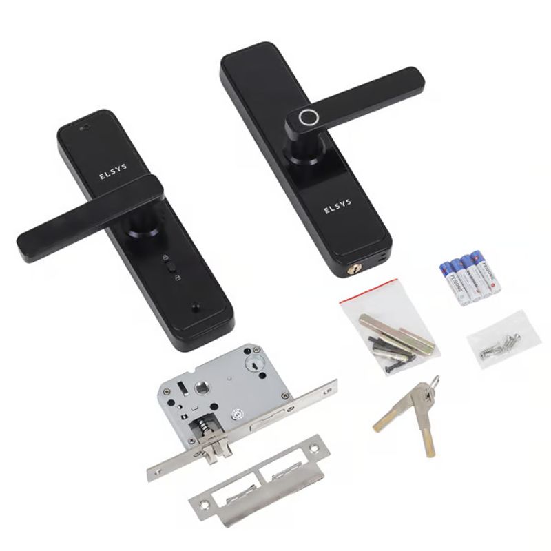 Fechadura-Digital-de-Embutir-com-Biometria-e-Wifi-DE4000B-Preto