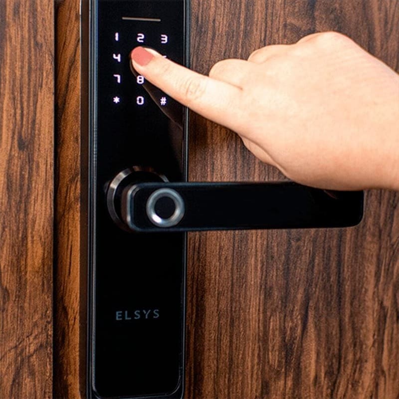 Fechadura-Digital-de-Embutir-com-Biometria-e-Wifi-DE4000B-Preto