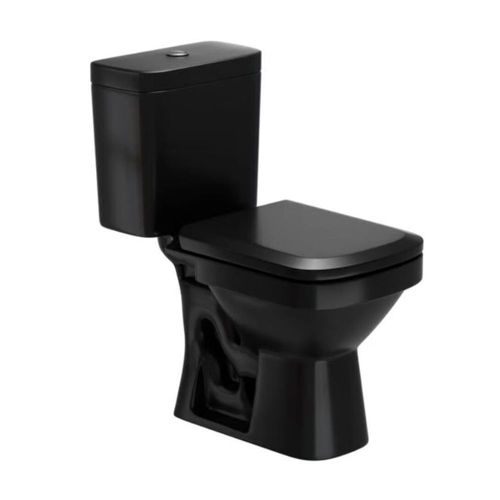 Kit Vaso Sanitário com Caixa Acoplada Lírio 3/6L Preto Fiori