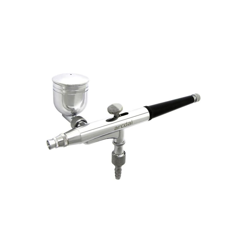 Aerografo-0.3mm-10ml-com-Caneca-Ajustavel-ARC-HS-32-Arcdal