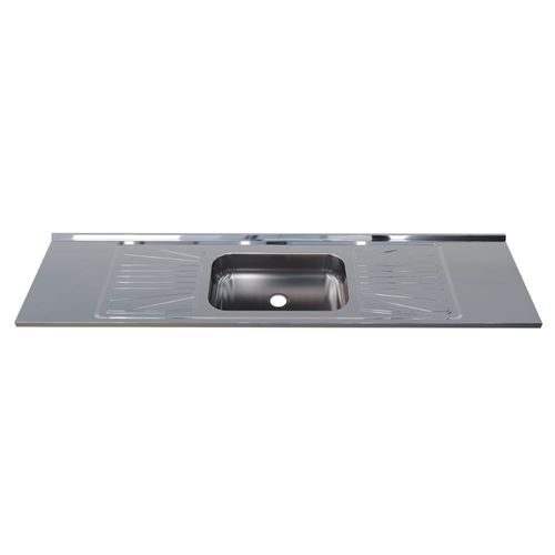 Pia para Cozinha Aço Inox 200x52cm com Cuba Central