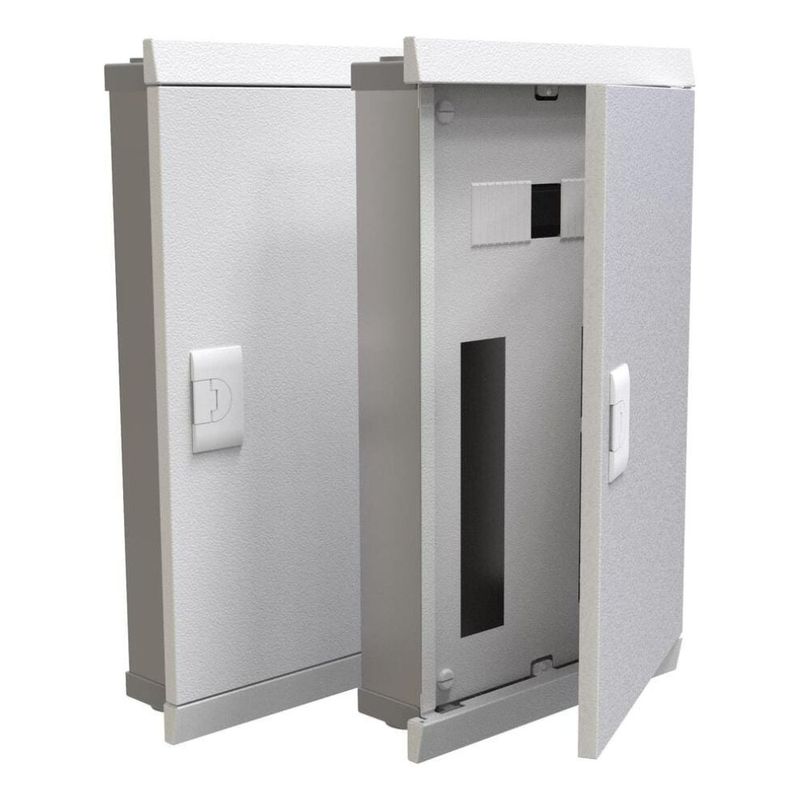 Quadro-Distribuicao-de-Embutir-em-Chapa-28-Polos-sem-Barramento-Volt