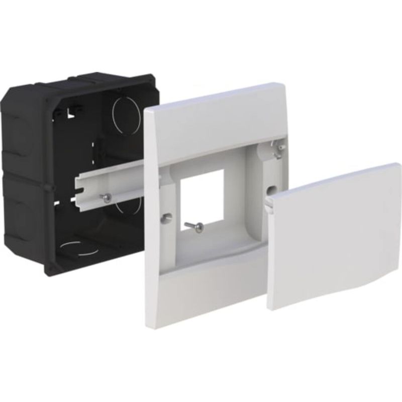Quadro-PVC-Disjuntor-Embutir-sem-Barramento-para-5-Disjuntores-Branco