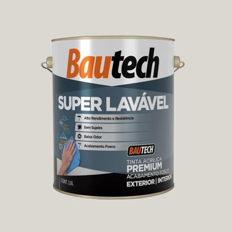Tinta-Premium-Acrilica-Fosco-Super-Lavavel-Cinza-Cromio-36L-Bautech