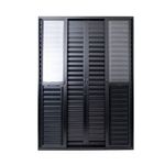 Porta-Balcao-Veneziana-6-Folhas-Vidro-Liso-Aluminio-Preto-210x200cm