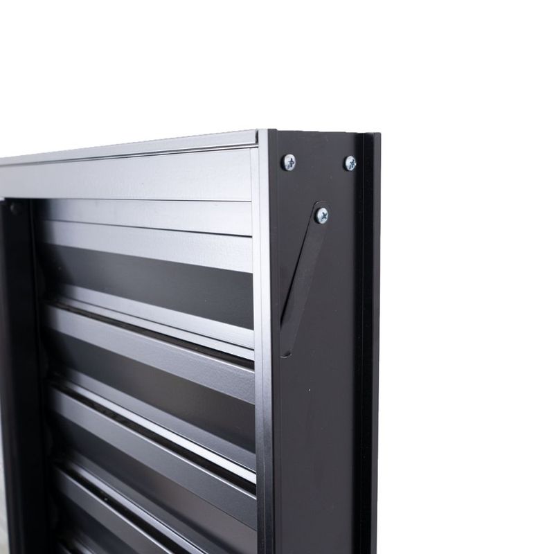 Porta-Balcao-Veneziana-6-Folhas-Vidro-Liso-Aluminio-Preto-210x200cm