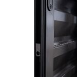 Porta-Balcao-Veneziana-6-Folhas-Vidro-Liso-Aluminio-Preto-210x200cm