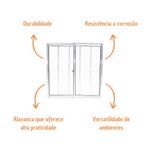 Janela-de-Correr-2-Folhas-com-Grade-Aluminio-Brilhante-100x120cm