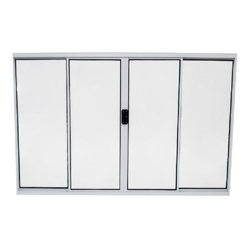 Janela de Correr 4 Folhas sem Grade Alumínio Branco 100x120cm