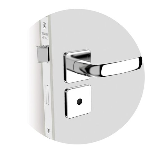Fechadura Banheiro Roseta Quadrada Icaroway Reta Ros24 40mm Cromada