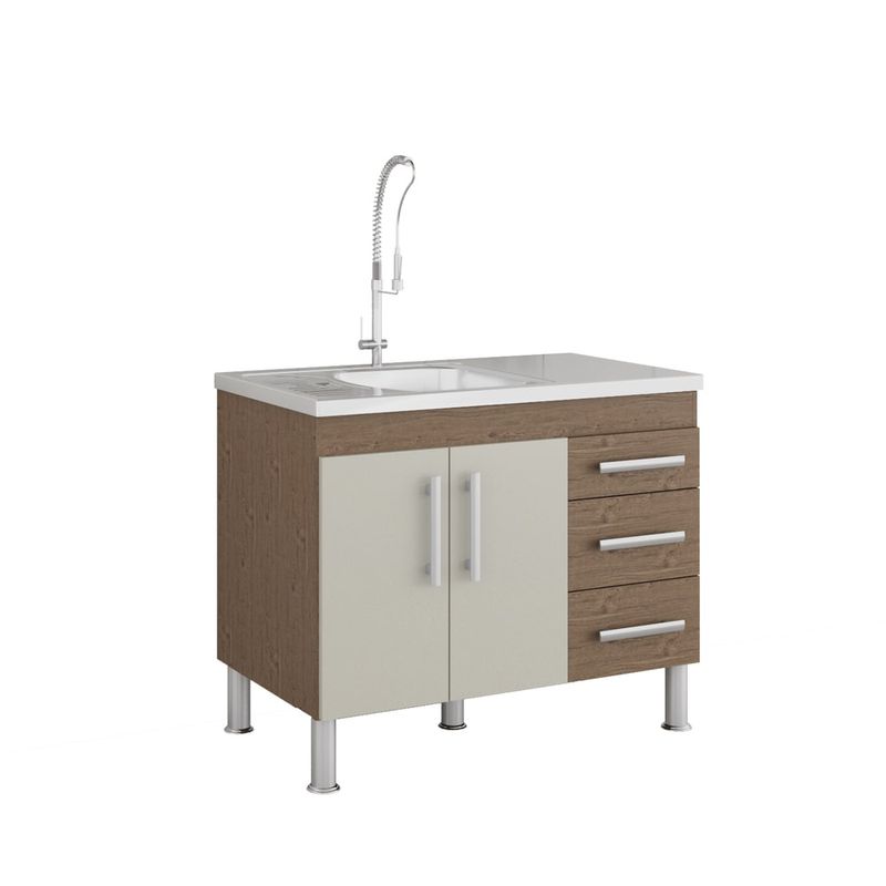 Gabinete-para-Cozinha-Flex-94x80x52cm-MDF-Amendoa-Off-White