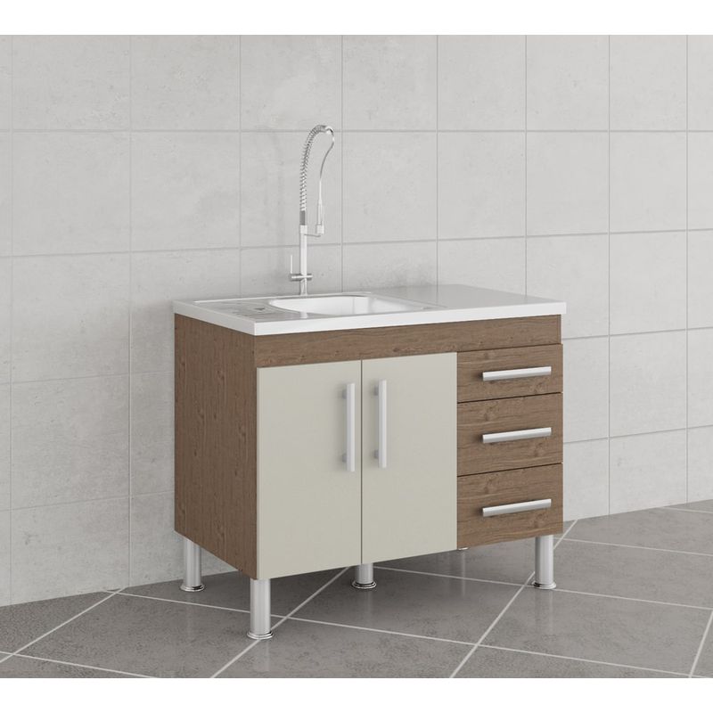 Gabinete-para-Cozinha-Flex-94x80x52cm-MDF-Amendoa-Off-White