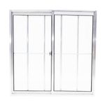 Janela-de-Correr-2-Folhas-com-Grade-Aluminio-Brilhante-100x100cm