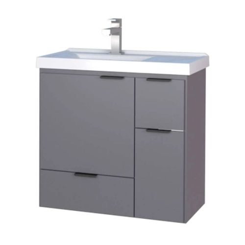 Gabinete para Banheiro Orquidea Colors 60x34x60cm MDP/MDF Cinza