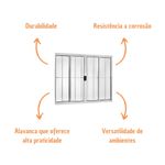 Janela-de-Correr-4-Folhas-com-Grade-Aluminio-Brilhante-100x150cm