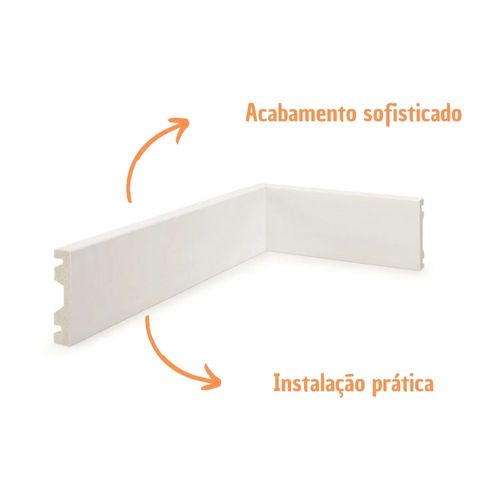 Guarnição Poliestireno Liso Branco 07x150x240cm