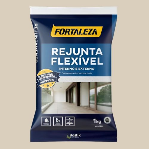 Rejunte Flexível Cerâmica Marfim 1kg Fortaleza