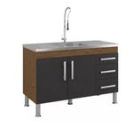 Gabinete-para-Cozinha-Flex-94x80x52cm-MDF-Amendoa-Titanium