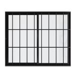 Janela-de-Correr-2-Folhas-com-Grade-Aluminio-Preto-100x150cm