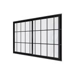 Janela-de-Correr-2-Folhas-com-Grade-Aluminio-Preto-100x150cm