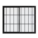 Janela-de-Correr-2-Folhas-com-Grade-Aluminio-Preto-80x80cm