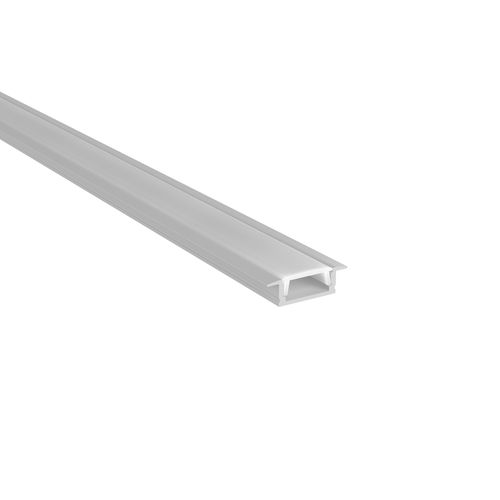 Perfil Movelaria 12mm em Alumínio Branco com Aba com 2m para Fita LED