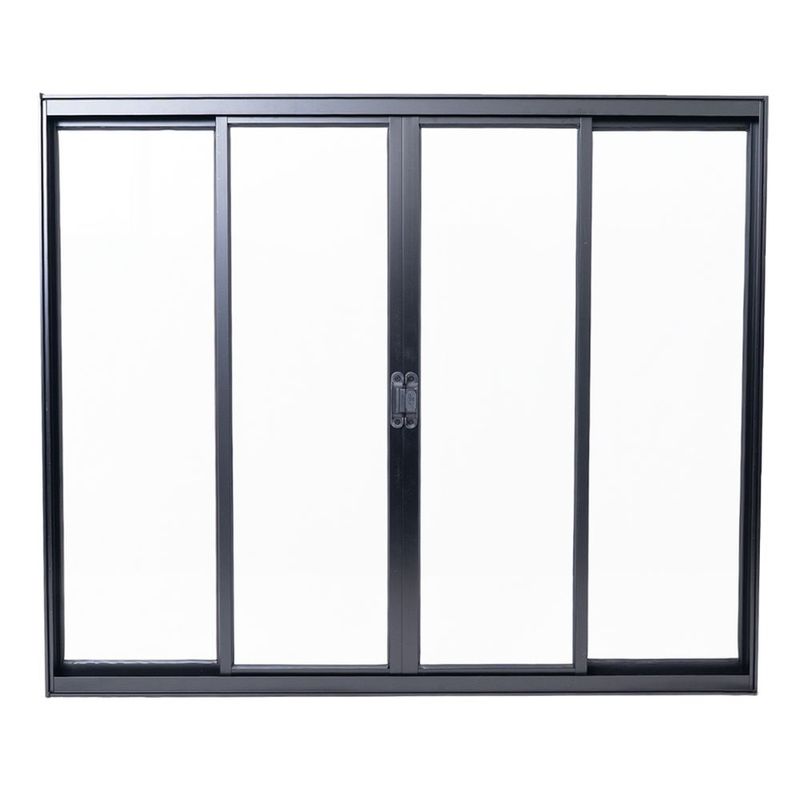 Janela-de-Correr-4-Folhas-sem-Grade-Aluminio-Preto-100x200cm