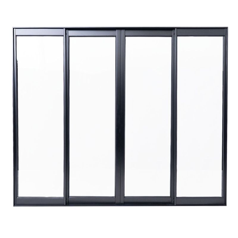 Janela-de-Correr-4-Folhas-sem-Grade-Aluminio-Preto-100x200cm