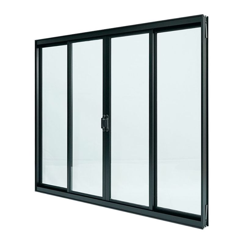 Janela-de-Correr-4-Folhas-sem-Grade-Aluminio-Preto-100x200cm