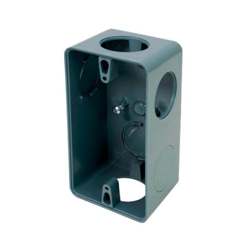 Condulete-PVC-Normal-5-Entradas--1-2--e-3-4--Cinza-Masster