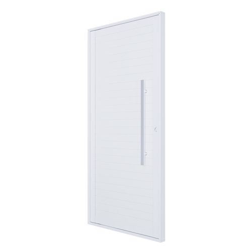 Porta Pivotante Alumínio Branco com Puxador Esquerdo 210x100cm