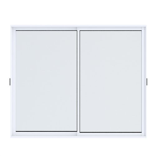 Janela de Correr 2 Folhas sem Grade Alumínio Branco 100x150cm