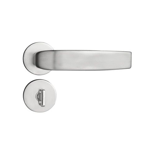 Fechadura Banheiro Roseta Redonda Victoria 882-90 55mm Inox Escovado