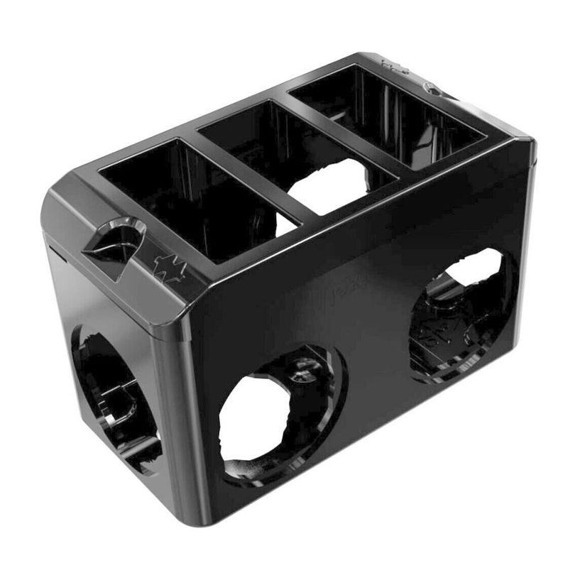 Kit-Condulete-PVC-3-4--3-Postos-2-Conectores-5-Tampoes-Equille-Preto