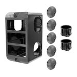Kit-Condulete-PVC-3-4--3-Postos-2-Conectores-5-Tampoes-Equille-Preto