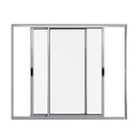 Janela-de-Correr-2-Folhas-sem-Grade-Aluminio-Brilhante-80x80cm