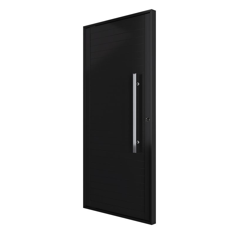 Porta-Pivotante-Aluminio-Preto-com-Puxador-Esquerdo-210x100cm