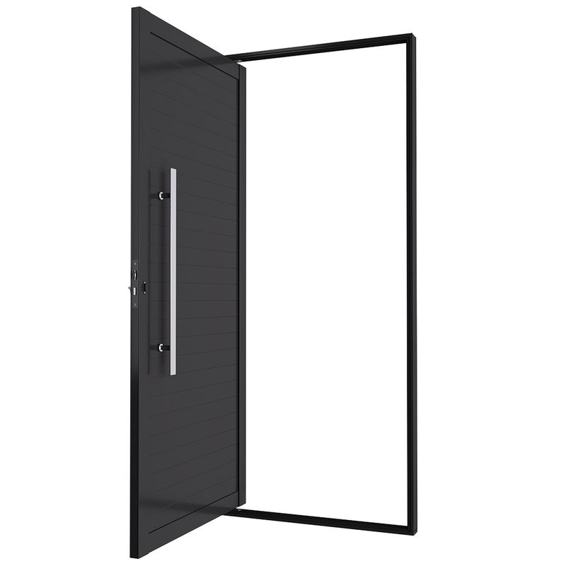 Porta-Pivotante-Aluminio-Preto-com-Puxador-Esquerdo-210x100cm
