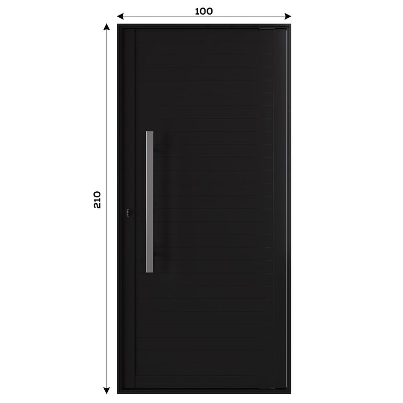 Porta-Pivotante-Aluminio-Preto-com-Puxador-Esquerdo-210x100cm