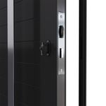 Porta-Pivotante-Aluminio-Preto-com-Puxador-Esquerdo-210x100cm