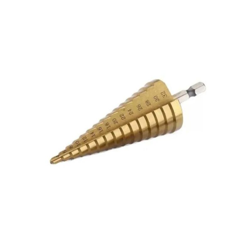 Broca-Escalonada-Cone-Aco-Rapido-4-a-32mm-6213-Titanium